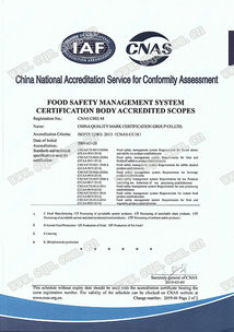 食品安全管理體系認可證書 方圓標志認證集團的專業(yè)服務(wù)